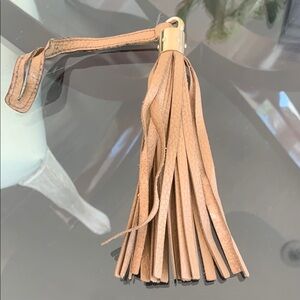 Elegant Tan Leather Tassel for Handbag